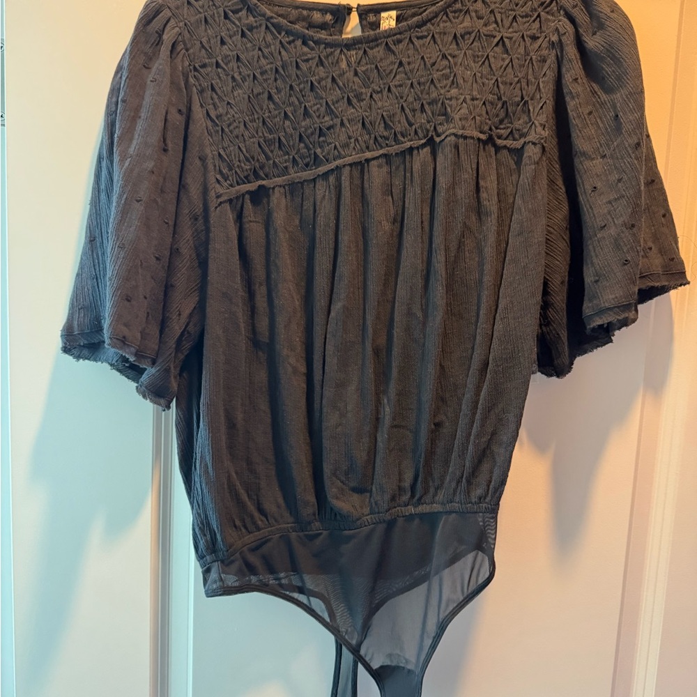 Free People back Textured Bodysuit